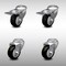 Service Caster 3.5 Inch SS Black Polyurethane Bolt Hole Caster Set with 2 Total Lock Brake SCC SCC-SSBHTTL20S3514-PPUB-BLK-2-S-2 - alternate 1